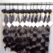 Indian Wavy raw hair bundle — 100% unprocessed single-donor hair, medium-density natural wave, color 1B | Too Raw Hair