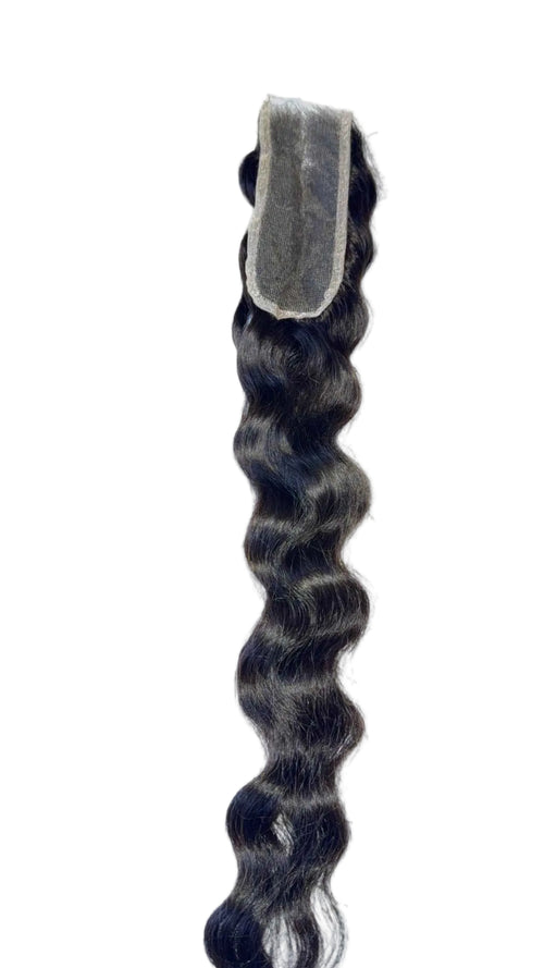 Vietnamese Wavy raw hair lace closure — 100% unprocessed single-donor hair, natural silky wave, 5x5 HD lace, color 1B | Too Raw Hair