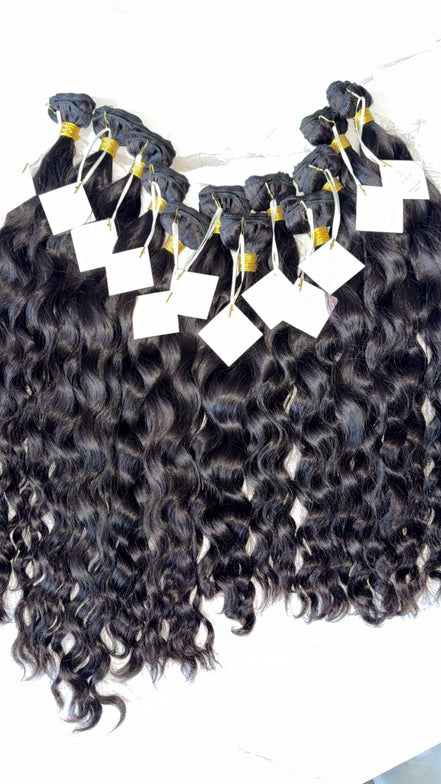 Vietnamese Wavy raw hair bundle — 100% unprocessed single-donor hair, natural silky wave, color 1B | Too Raw Hair