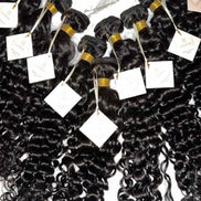 Indian Water Wave virgin hair bundle — 15A grade, defined water wave pattern, HD lace compatible, color 1B | Too Raw Hair
