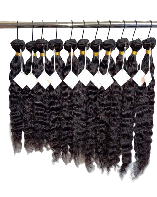 Cambodian Wavy raw hair bundle — 100% unprocessed single-donor hair, full-bodied coarse wave, color 1B | Too Raw Hair