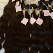 Indian Wavy raw hair bundle — 100% unprocessed single-donor hair, medium-density natural wave, color 1B | Too Raw Hair