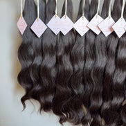 Indian Wavy raw hair bundle — 100% unprocessed single-donor hair, medium-density natural wave, color 1B | Too Raw Hair